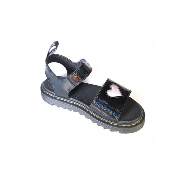 DR. MARTENS Kids Size 3 US Black Marlowe Hearts Junior Kids Sandals 34 Eur - Picture 6 of 12